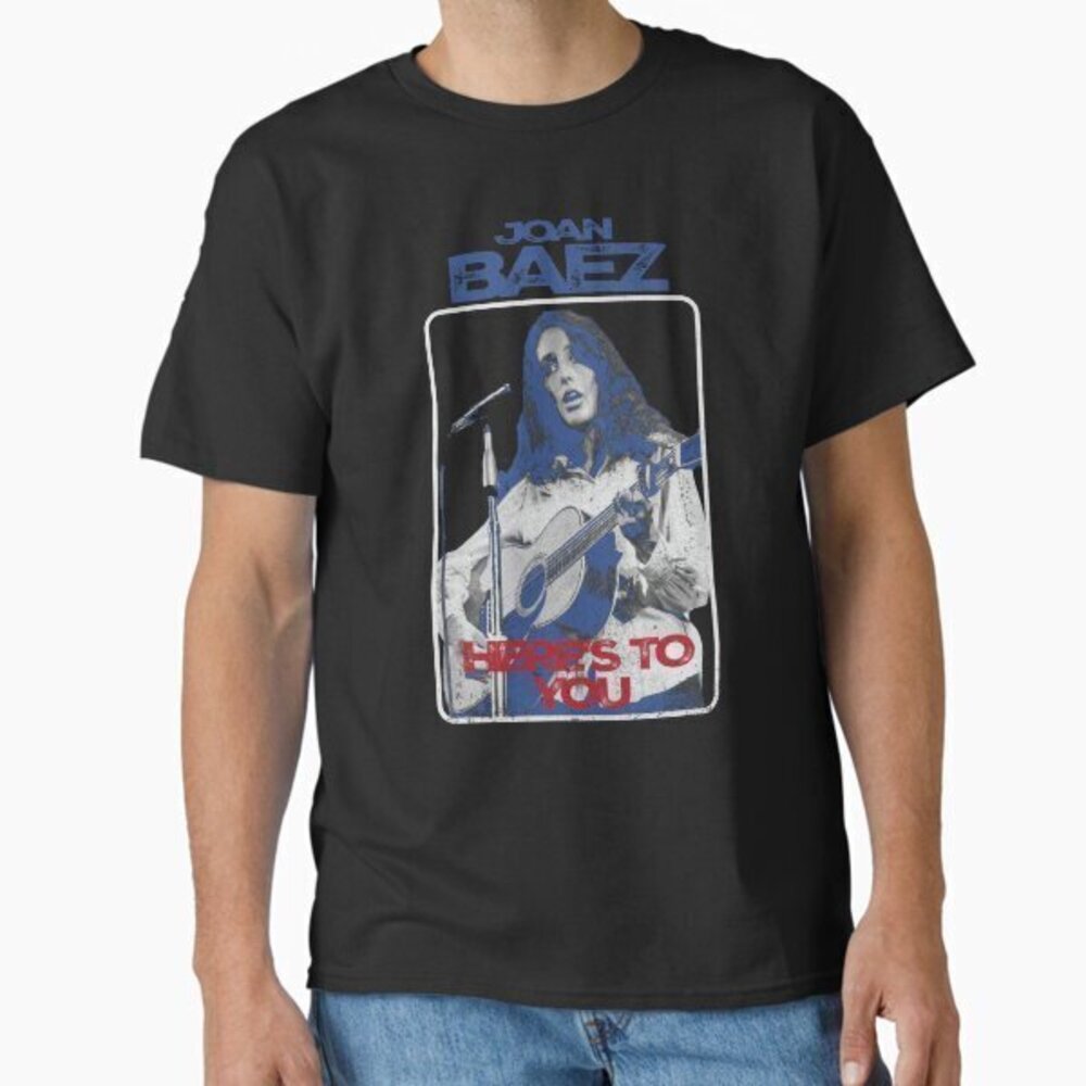 Joan Baez Black Unisex T-Shirts Joan Baez T-Shirts